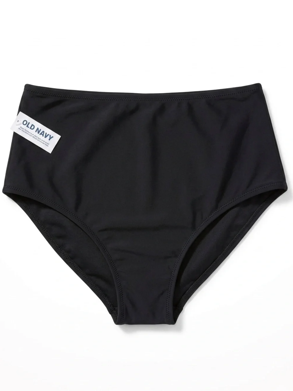 Old Navy Black High Waisted Swim Bottoms NWT Medium Bikini Briefs Bathing Suit⁠